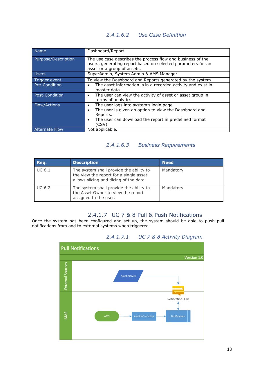 Business Requirements Specification, page 14 of 16